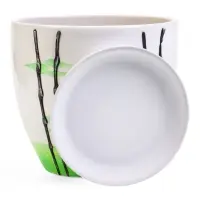 Горшок цветочный поддоном  2,5 л,  керамика, Азия (М)