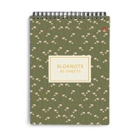 Блокнот А6,40л,клетка,гребень ЦВЕТЫ.ПАТТЕРН 3-40-252 в ассорт