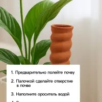 Автополив для комнатных растений &laquo;Спираль&raquo;, 16.2&times;5 см, керамика, набор 4 шт.