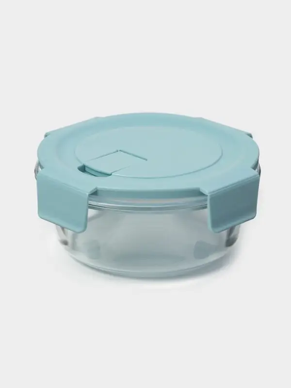 Контейнер для хранения продуктов Доляна Cook and Freeze, 370 мл, 13.5&times;6 см, с крышкой, жаропрочное стекло, МИКС