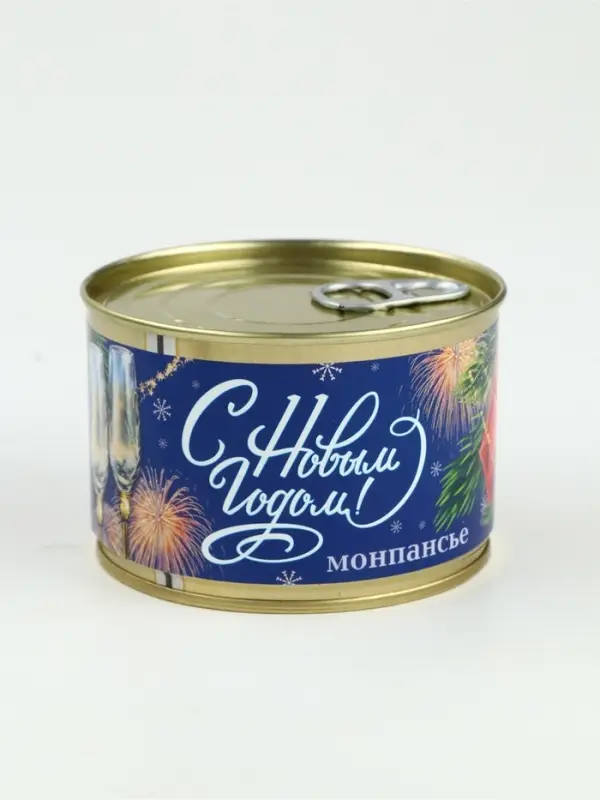 Подарочный набор в железной банке чай, монпансье, варенье, открытка &laquo;С Новым годом, Кремль&raquo;   108948