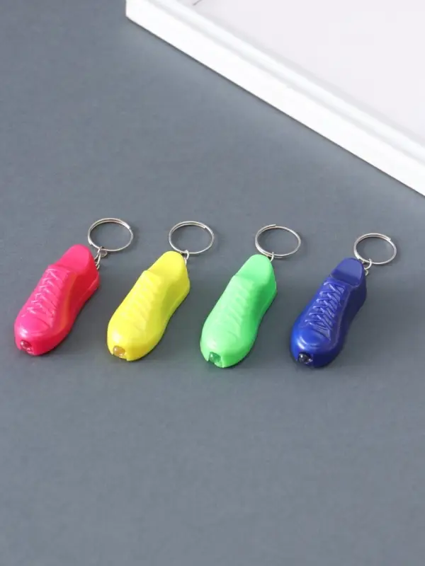 Фонарик брелок для ключей на кольце &laquo;Кроссовок&raquo;, 1 LED, 1.9&times;4.9 см, МИКС