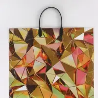 Пакет "Голден", полиэтиленовый с пластиковой ручкой, 38 х 34 + 3 см, 90 мкм