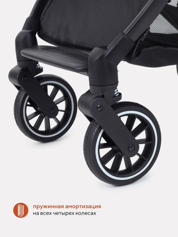 Коляска прогулочная детская RANT basic «JUNO» RA302 Beige, черный Коляска прогулочная детская RANT basic «JUNO» RA302 Beige, черный