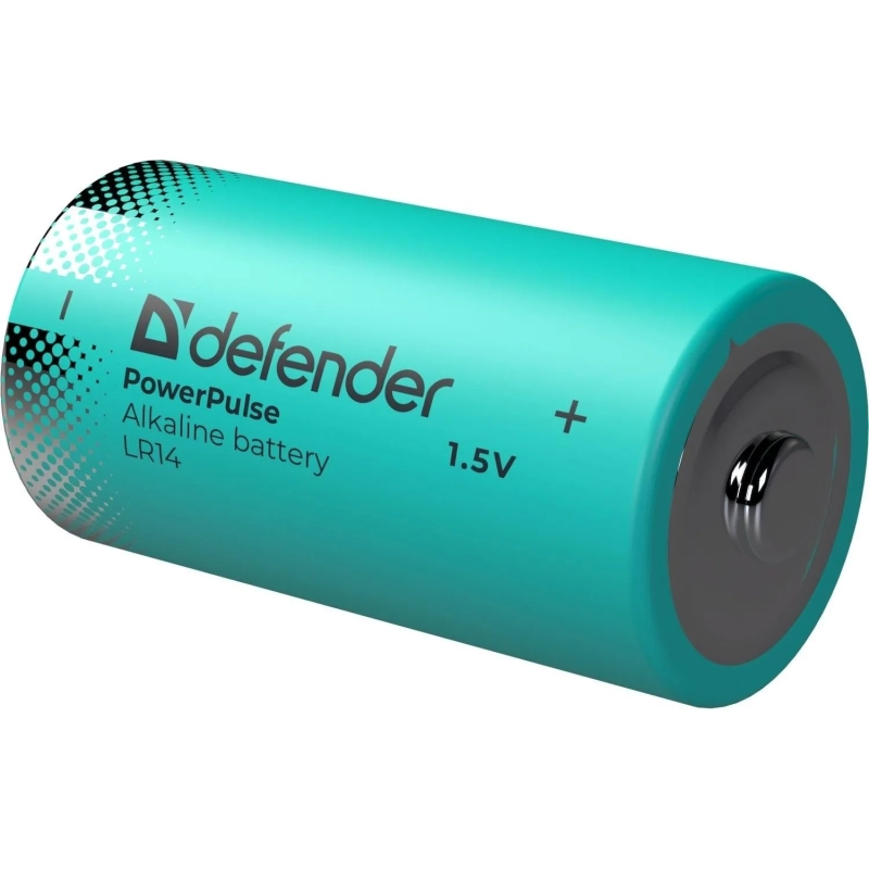 Батарейка DEFENDER алкалиновая LR14-2BL С, блистер, 2шт/уп PowerPulse