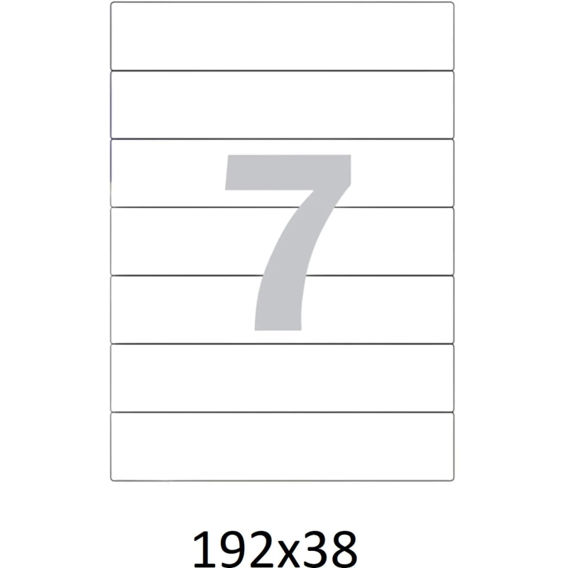 Этикетки самоклеящиеся п-рег.192x38ммА4 7шт л бел50л/уп