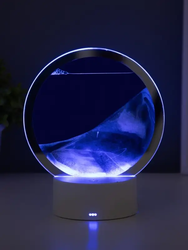 Светильник настольный СТАРТ Sands, LED, 10 Вт, USB, 16&times;16&times;20 см, 3хAA, серый