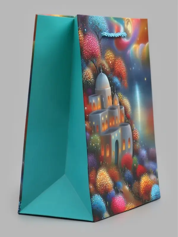 Пакет подарочный ламинированный "Город", S 18 x 23 х 10 см