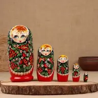 Матрёшка дерево «Марина», 5-кукольная, 19 см Матрёшка дерево «Марина», 5-кукольная, 19 см