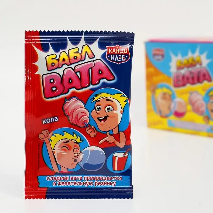 Сладкая вата «БАБЛ ВАТА», ассорти, 5 г Сладкая вата «БАБЛ ВАТА», ассорти, 5 г