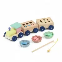 Развивающая игра 3в1 &laquo;Паровозик&raquo;, рыбалка, каталка, сортер, 35&times;11&times;10 см