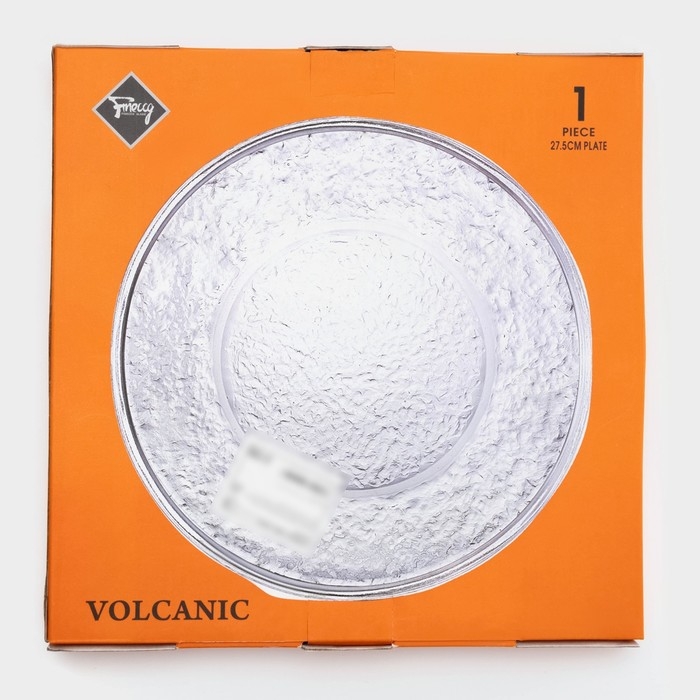 Тарелка стеклянная «Вулкан», d=27,5 см, цвет прозрачный Тарелка стеклянная «Вулкан», d=27,5 см, цвет прозрачный