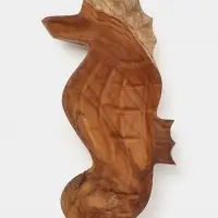 Тарелка &laquo;Морской конек&raquo;, 33&times;20&times;5 см, дерево джати, коричневая