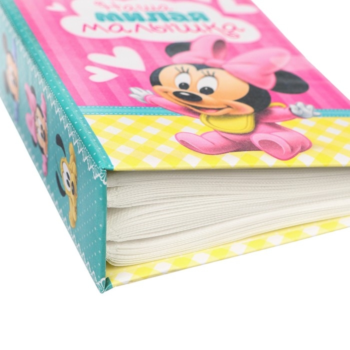 Фотоальбом на 100 фото в твёрдой обложке Фотоальбом на 100 фото в твёрдой обложке "Наша малышка", Минни Маус