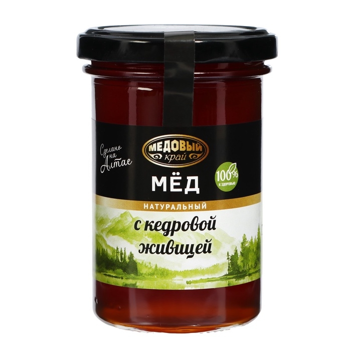 Мёд алтайский с кедровой живицей, 330 г Мёд алтайский с кедровой живицей, 330 г