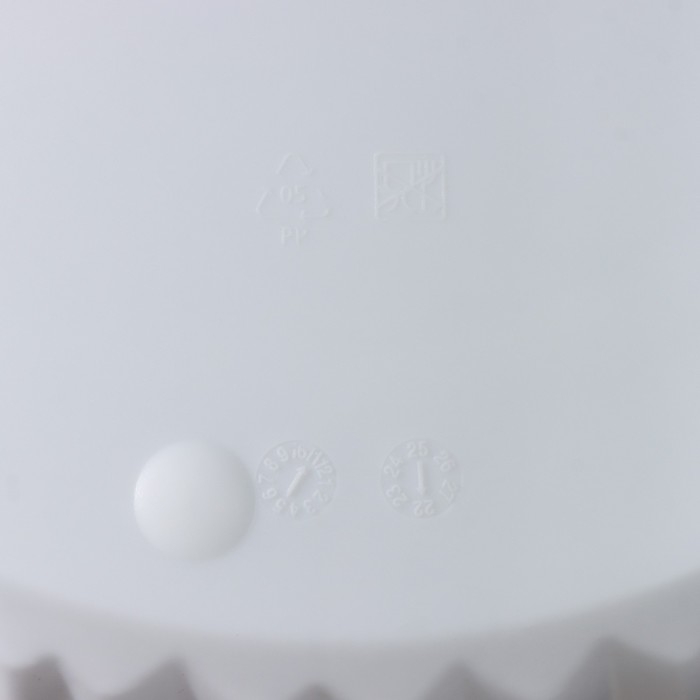 Кашпо для цветов со вставкой «Волна», 4 л, d=20 см, h=17 см, цвет белый