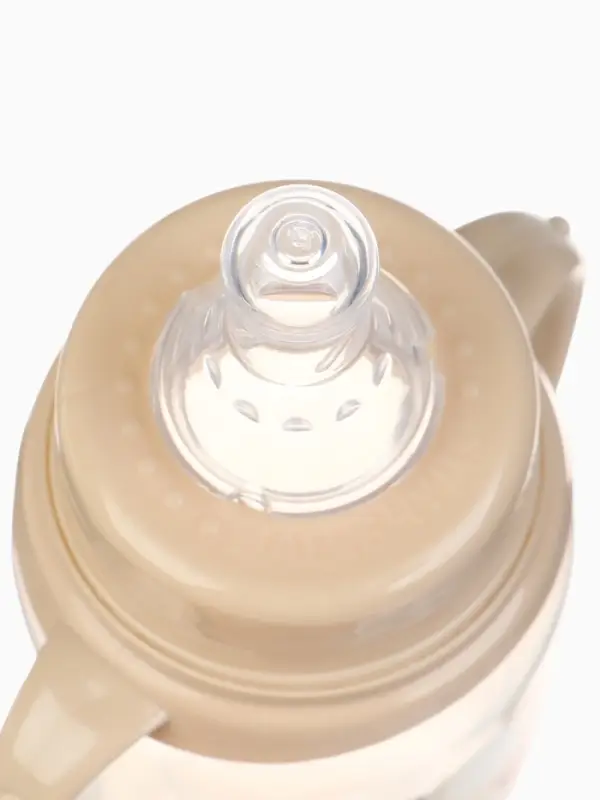 Бутылочка для кормления Baby Bear 250 мл, цилиндр, бежевый Mum&Baby