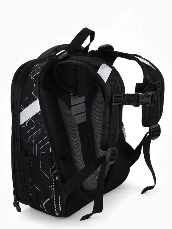 Рюкзак школьный для мальчика &laquo;Плата&raquo;, Stavia, эргономичная спинка, 30&times;16&times;38 см, чёрный