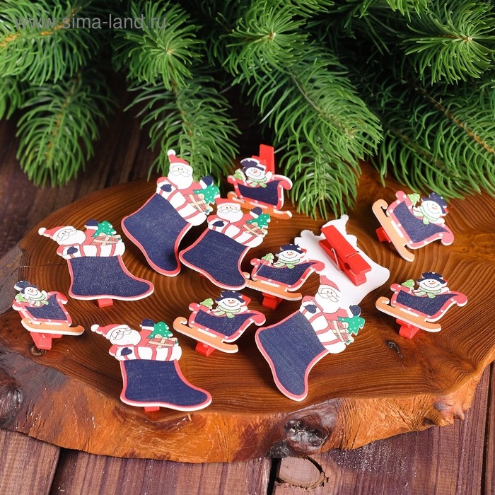 Декоративные прищепки Декоративные прищепки "Сказка" набор 6 шт. МИКС