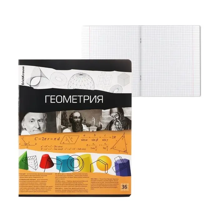 Тетрадь предметная &laquo;Геометрия&raquo;, 36 листов в клетку, ErichKrause Timeline