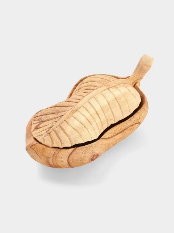 Конфетница &laquo;Лист&raquo;, 26&times;13&times;8 см, дерево джампинис