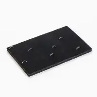 Подставка под кольца QF, 100 мест, флок, 33.5&times;22.5&times;1.5 см, чёрная