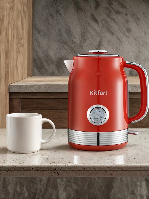 Чайник электрический металлический КТ-6791 - 1.7 л Чайник электрический металлический КТ-6791 - 1.7 л