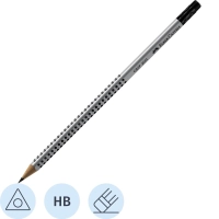 Карандаш чернографитный Faber-Castell GRIP 2001, НВ, с ласт /117200