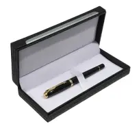 Ручка подарочная Calligrata. VIP, перьевая, в футляре кожзам, корпус чёрный