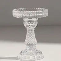 Подсвечник стекло "Монпелье" прозрачный d=8 см 8,8х8,8х12 см