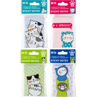 Стикеры с клеевым краем M&G So Many Cats, 76x51мм, 100 л, в ассорт