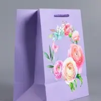 Пакет подарочный "Цветочная симфония" ламинированный 18 х 22,3 х 10 см