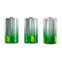 Батарейка алкалиновая GP Super, D, LR20-2BL, 1.5 В, спайка, 2 шт.