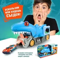 Парковка-автотрек &laquo;Атака монстров. Акула&raquo;, свет, 1 машинка, пусковая установка