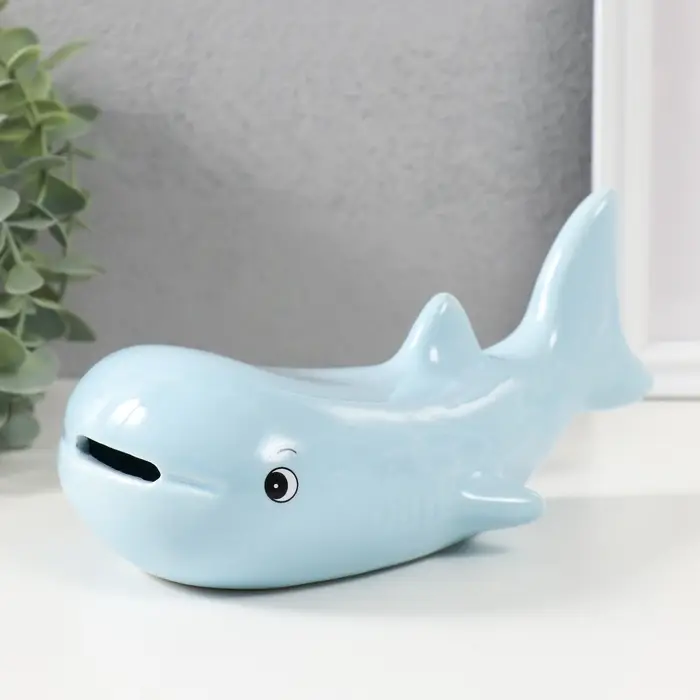Копилка для денег &laquo;Голубой кит&raquo;, керамика, 21.5&times;10.5&times;10.5 см