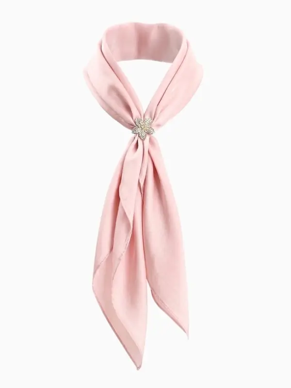 Кольцо для платка &laquo;Цветок Лилии&raquo;, белое в золоте