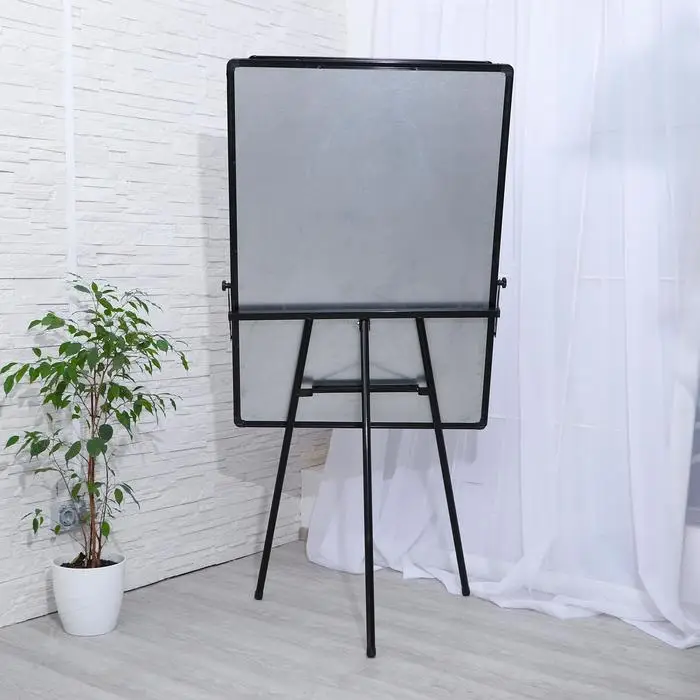 Флипчарт магнитно-маркерный, Calligrata, 70&times;100 см, регулируется по высоте, рамка черная, 2 губки, 4 магнита