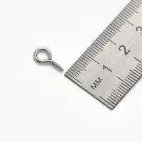 Штифт винтовой для кулона СМ-936, (набор 10 шт.) 1.4&times;0.7&times;0.15 см, цвет серебро
