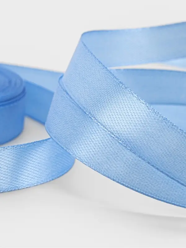 Лента атласная, 12 мм, 23±1 м, небесно-голубая №278 Лента атласная, 12 мм, 23±1 м, небесно-голубая №278