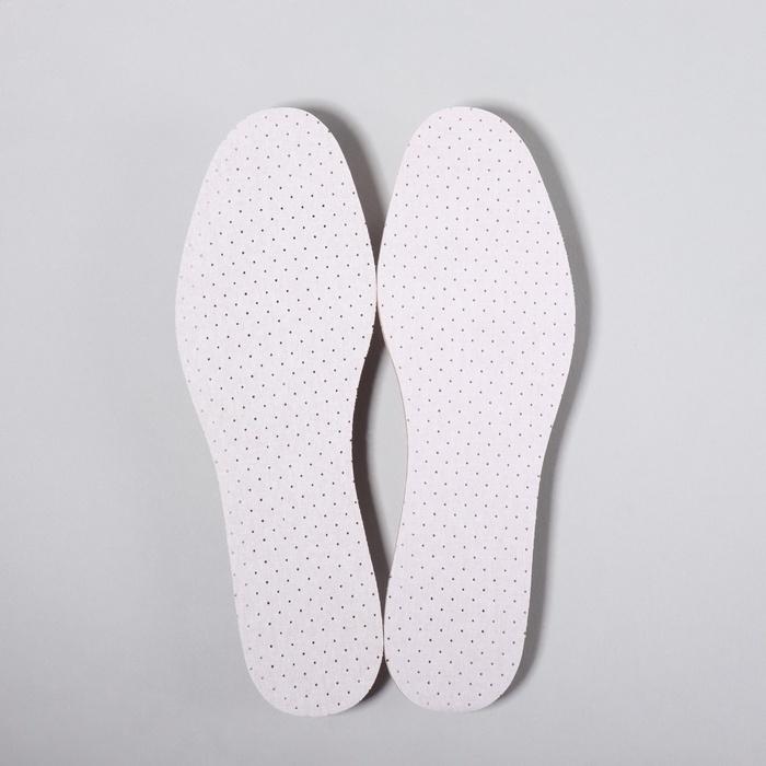 Стельки для обуви, универсальные, дышащие, р-р RU до 47 (р-р Пр-ля до 46), 29,5 см, пара, цвет белый Стельки для обуви, универсальные, дышащие, р-р RU до 47 (р-р Пр-ля до 46), 29,5 см, пара, цвет белый