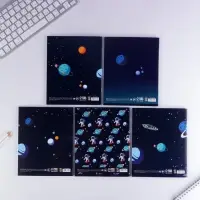 Тетрадь в клетку, 48 л., А5, на скрепке, блок №1 «Космос» МИКС Тетрадь в клетку, 48 л., А5, на скрепке, блок №1 «Космос» МИКС