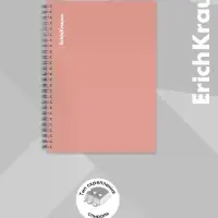 Тетрадь 120 листов в клетку ErichKrause Vanilla, персиковая, на гребне