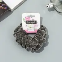 Резинка для волос «Орбита», джемма бархат, 10 см, серая