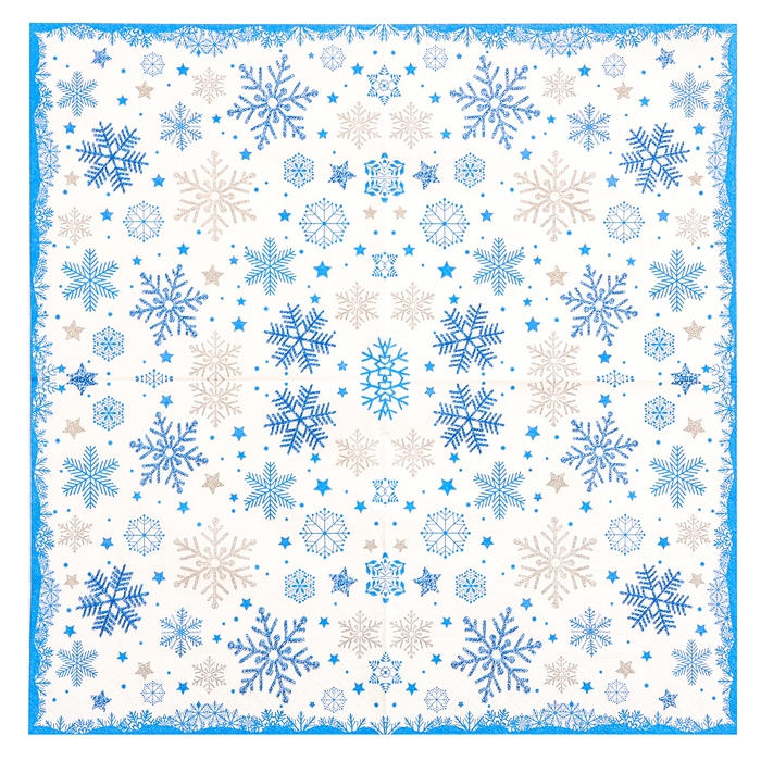 Салфетки бумажные «Снежинки», 33х33 см, набор 20 шт.