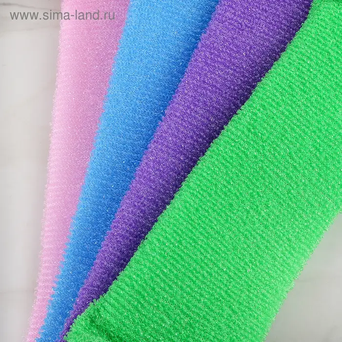 Мочалка для тела Доляна &laquo;Банная&raquo;, длинная, 13&times;42 см, МИКС