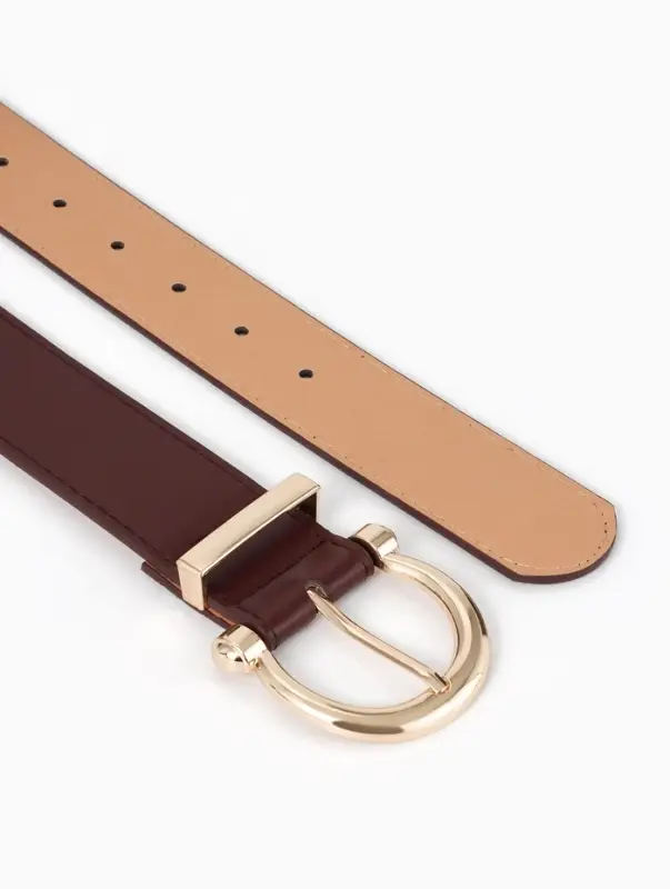 Ремень женский, 4&times;110 см, без винта, пряжка золотистая, 1 прокол, коричневый