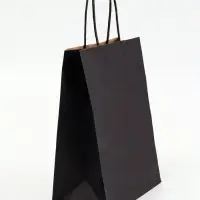 Пакет крафт &laquo;Радуга&raquo;, чёрный, 22&times;12&times;25 см, 150 г/м&sup2;