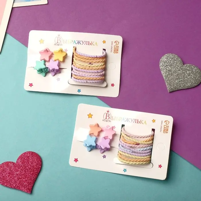 Набор для волос «Соня», 10 резинок, 4 краба, звёздочка, МИКС