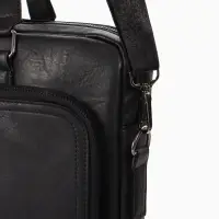 Сумка деловая, 38*8*29см, отд на молнии, 2 н/кармана, длин регил. ремень, ручка, черный