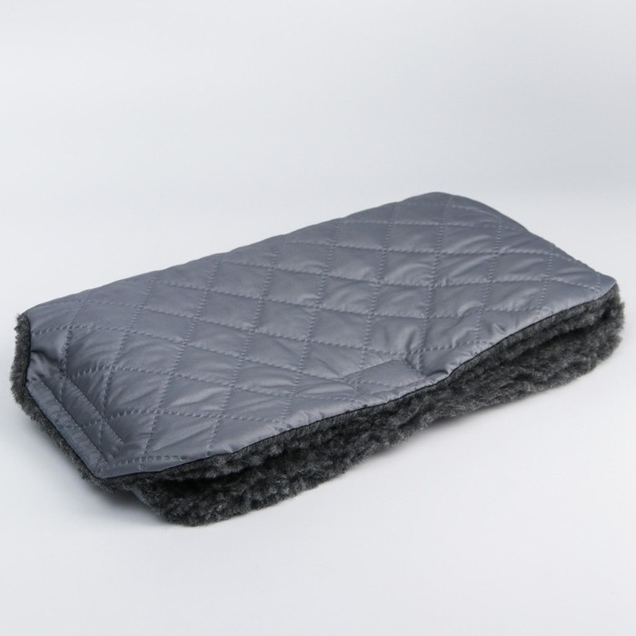 Муфта на ручку коляски, стеганная, цвет серый Муфта на ручку коляски, стеганная, цвет серый